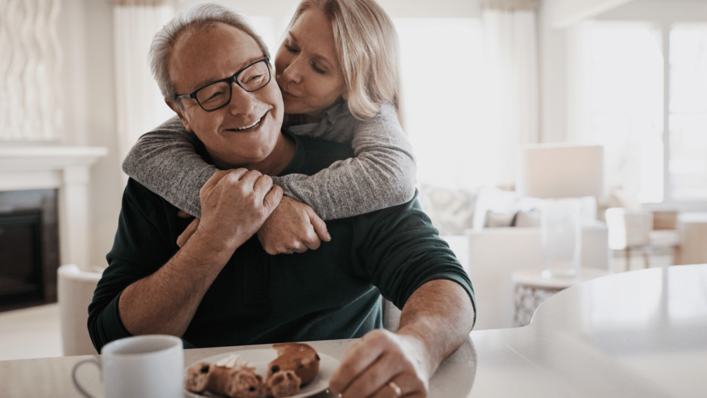 Adult daughter caring for elderly parent